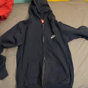 Navy Nike Zip Up Hoodie